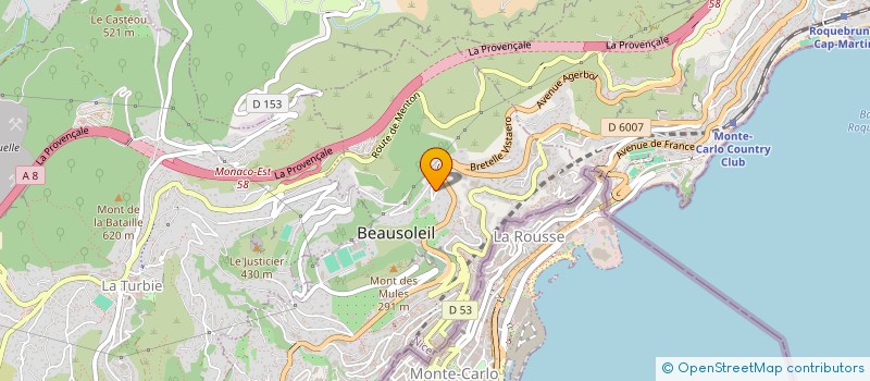 localisation de l'entreprise MADAME SYLVIE CAPRANI  BEAUSOLEIL