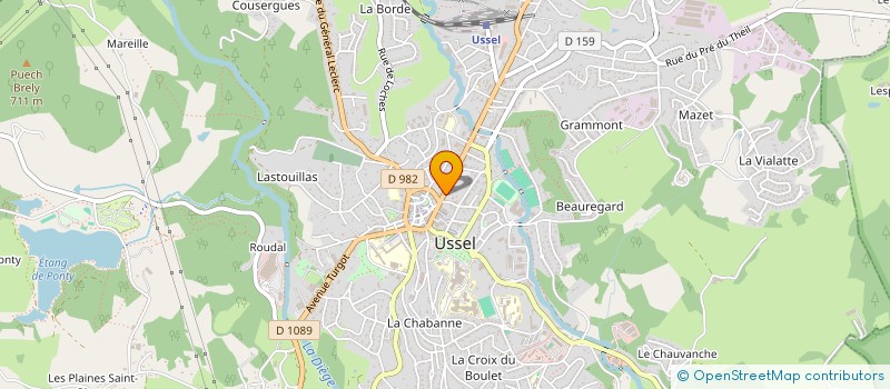 localisation de l'entreprise MADAME SYLVIE CARPAYE à USSEL
