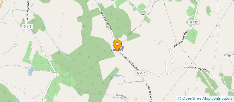 localisation de l'entreprise MADAME SYLVIE CASTANG  MONTETON