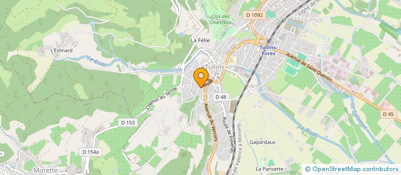 localisation de l'entreprise MADAME SYLVIE CATHERINE DESCHAUD  TULLINS