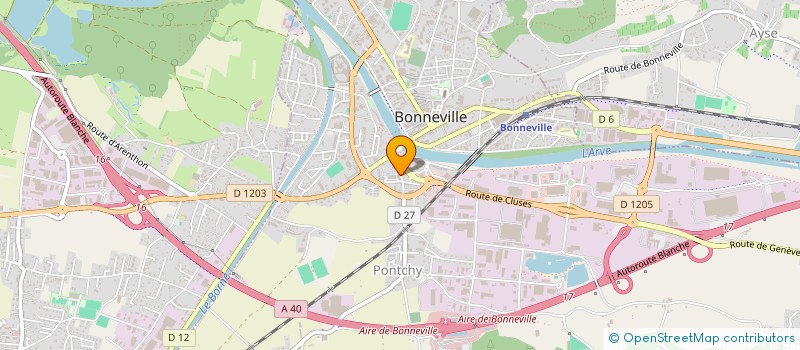 localisation de l'entreprise MADAME SYLVIE CAVILLON  BONNEVILLE