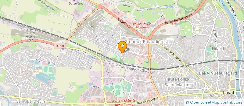 localisation de l'entreprise MADAME SYLVIE CHAMAILLARD  LAVAL