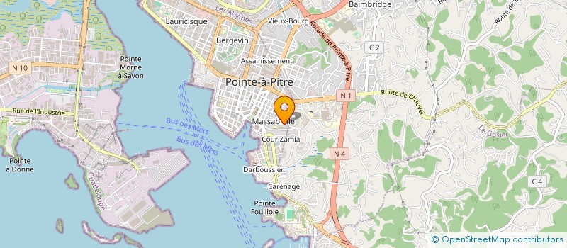 localisation de l'entreprise MADAME SYLVIE CHARLOTTINE à POINTE-A-PITRE