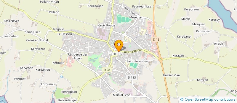 localisation de l'entreprise MADAME SYLVIE CHARRETEUR  LANNILIS