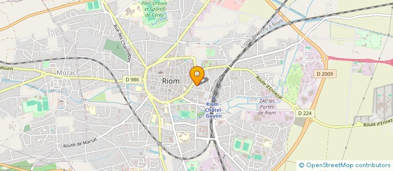 localisation de l'entreprise MADAME SYLVIE CHRETIEN  RIOM