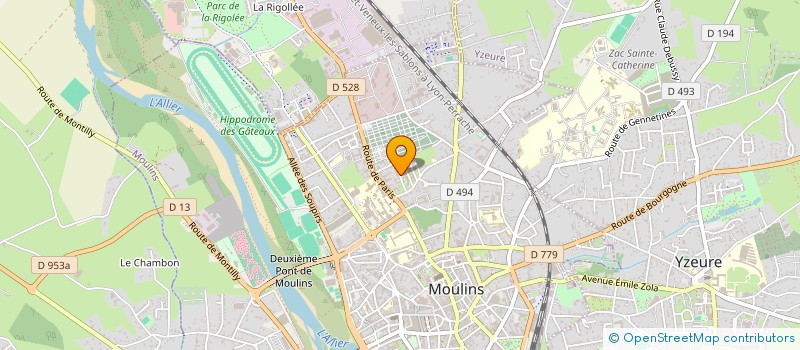 localisation de l'entreprise MADAME SYLVIE CLAIRET à MOULINS