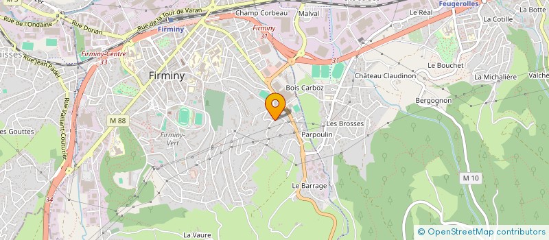 localisation de l'entreprise MADAME SYLVIE CLAVARON  FIRMINY