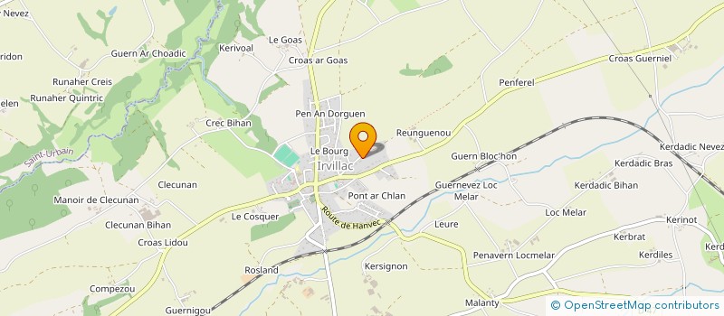 localisation de l'entreprise MADAME SYLVIE CLOAREC à IRVILLAC
