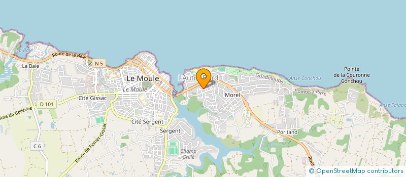localisation de l'entreprise MADAME SYLVIE CLUET-COURANT à LE MOULE