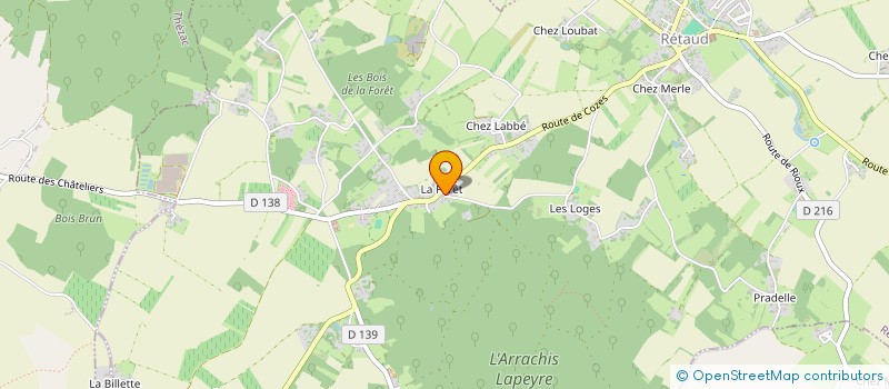 localisation de l'entreprise MADAME SYLVIE COCHAIN  RETAUD