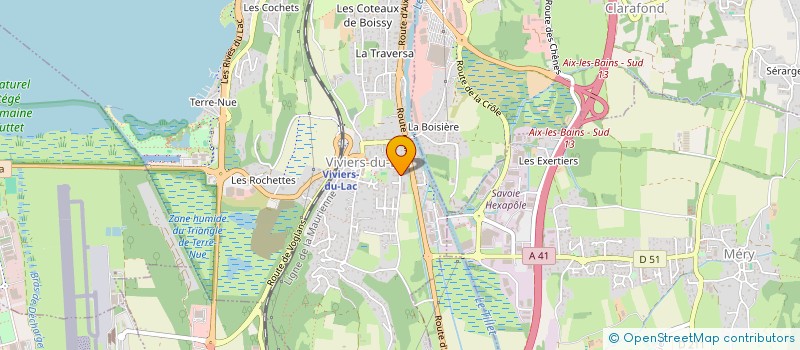 localisation de l'entreprise MADAME SYLVIE COLLIN  VIVIERS-DU-LAC