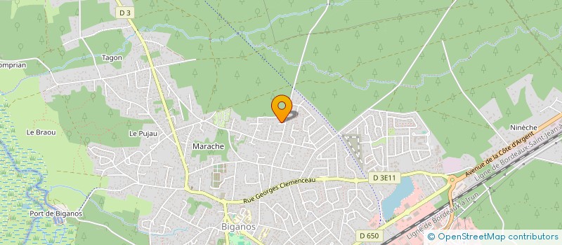 localisation de l'entreprise MADAME SYLVIE CORINNE HENRY  BIGANOS