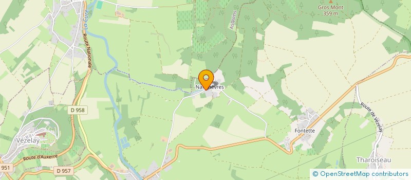 localisation de l'entreprise MADAME SYLVIE COUTURIER  VEZELAY