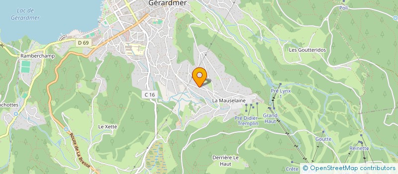 localisation de l'entreprise MADAME SYLVIE CROUVIZIER  GERARDMER