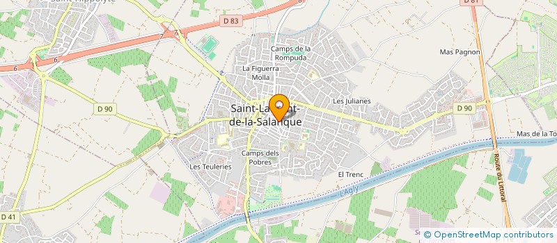 localisation de l'entreprise MADAME SYLVIE DARNAULT  ST LAURENT DE LA SALANQUE