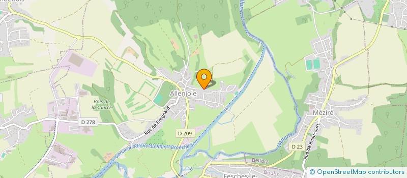 localisation de l'entreprise MADAME SYLVIE DAUTREVILLE  ALLENJOIE