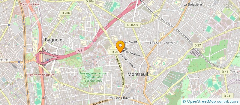 localisation de l'entreprise MADAME SYLVIE DELROISE à MONTREUIL