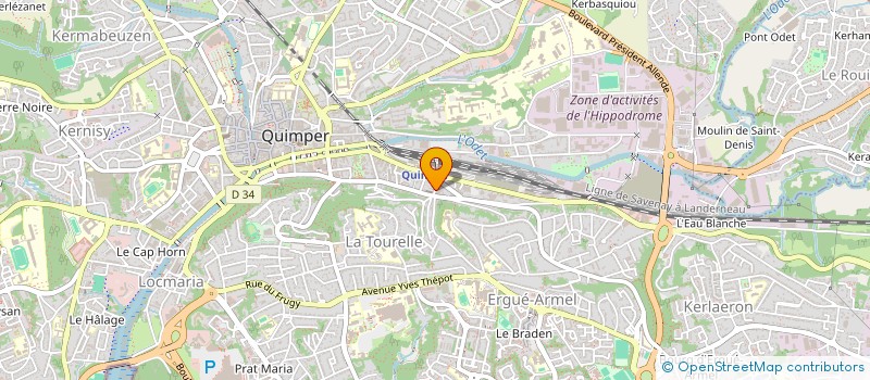 localisation de l'entreprise MADAME SYLVIE DIVANAC H à QUIMPER