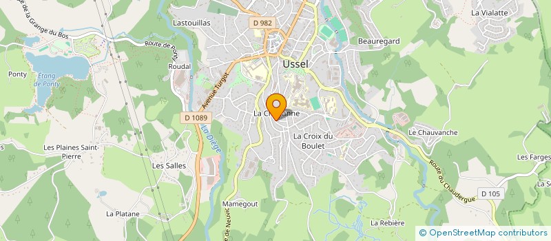 localisation de l'entreprise MADAME SYLVIE DUPONT  USSEL