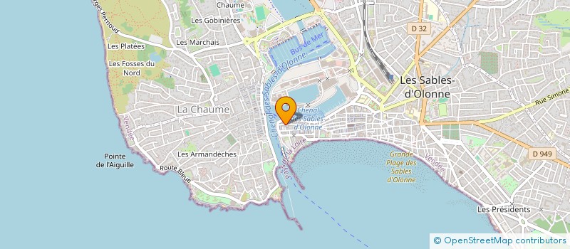 localisation de l'entreprise MADAME SYLVIE DURAND  LES SABLES D'OLONNE