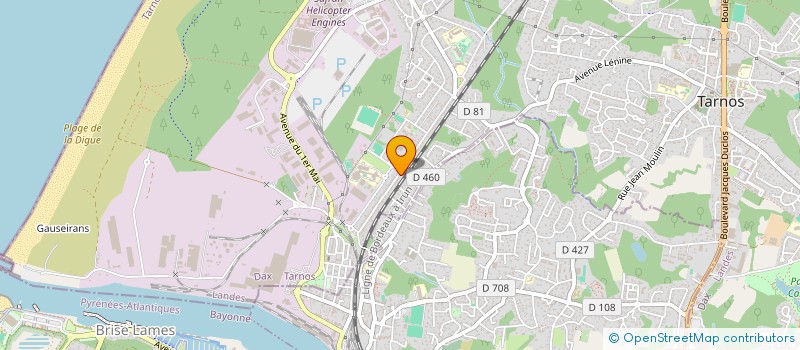 localisation de l'entreprise MADAME SYLVIE ETCHEVERRIA  TARNOS