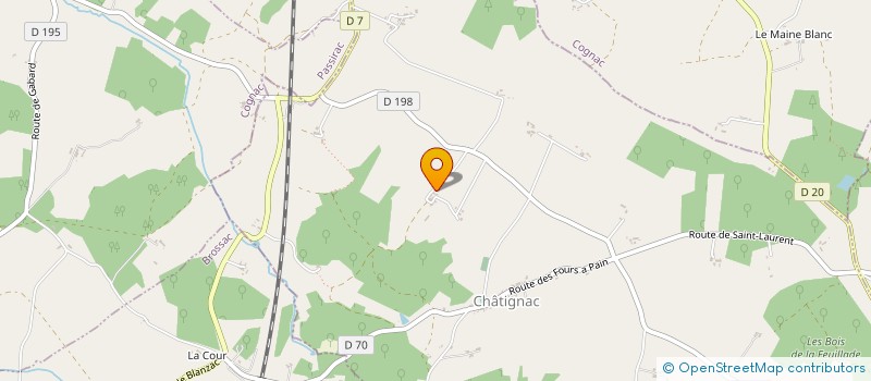 localisation de l'entreprise MADAME SYLVIE FONTAINE à CHATIGNAC