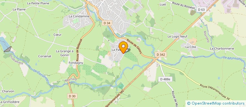 localisation de l'entreprise MADAME SYLVIE FORRESTIER  MORNANT