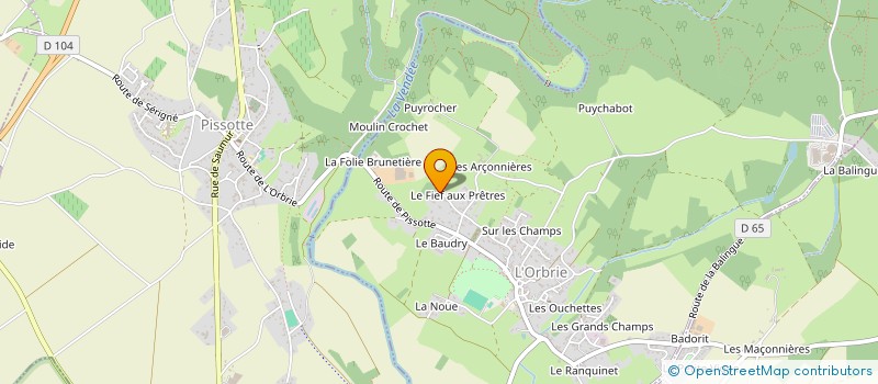 localisation de l'entreprise MADAME SYLVIE FOUQUET  L'ORBRIE