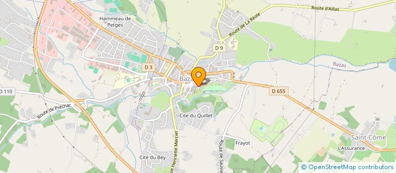 localisation de l'entreprise MADAME SYLVIE FOURREL DE FRETTES  BAZAS