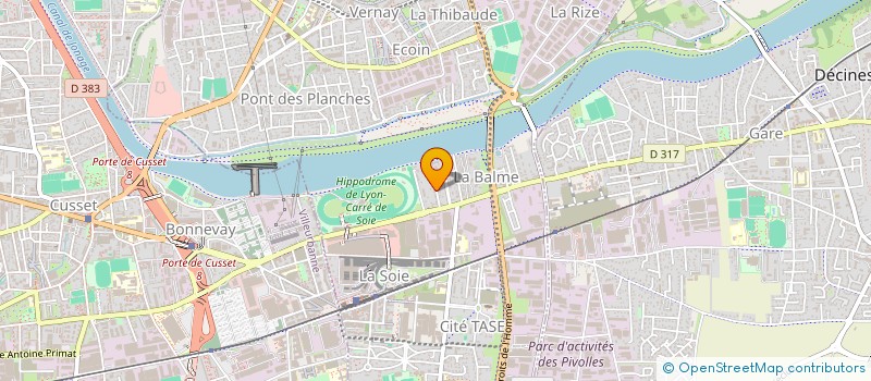 localisation de l'entreprise MADAME SYLVIE FREDERIQUE FAURE  VAULX-EN-VELIN