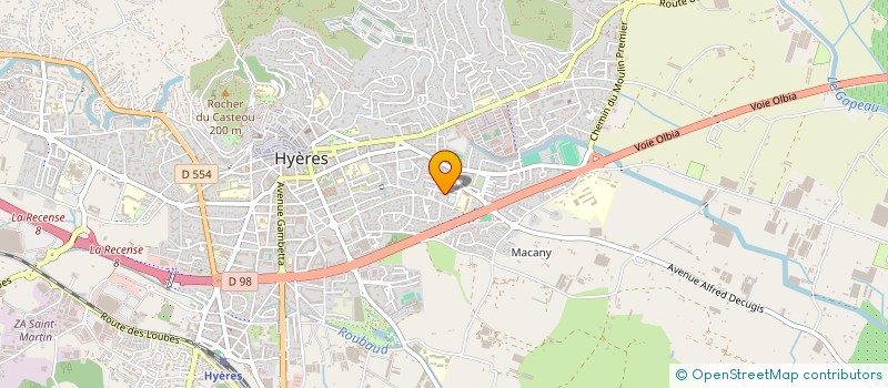 localisation de l'entreprise MADAME SYLVIE FRERET  HYERES