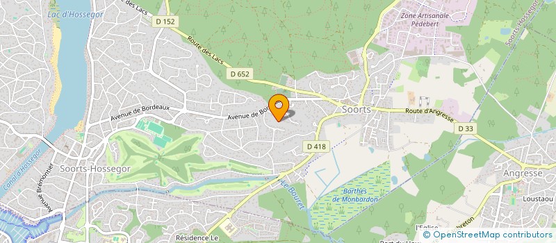 localisation de l'entreprise MADAME SYLVIE GARDETTE  SOORTS-HOSSEGOR