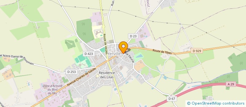 localisation de l'entreprise MADAME SYLVIE GASPARD  YERVILLE