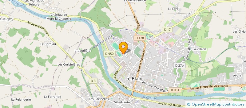 localisation de l'entreprise MADAME SYLVIE GERMAIN à LE BLANC