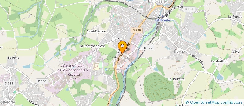 localisation de l'entreprise MADAME SYLVIE GIROUD  L'ARBRESLE