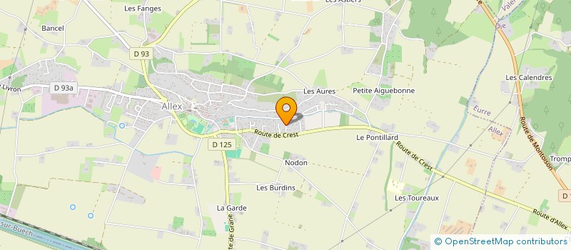 localisation de l'entreprise MADAME SYLVIE GRANET  ALLEX