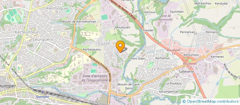 localisation de l'entreprise MADAME SYLVIE GRANIER  QUIMPER