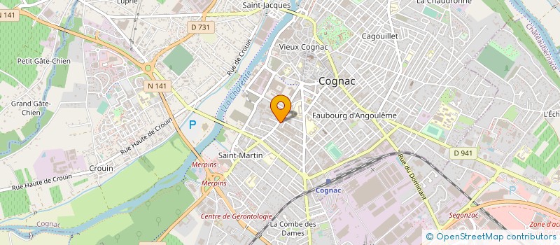 localisation de l'entreprise MADAME SYLVIE GRENON à COGNAC