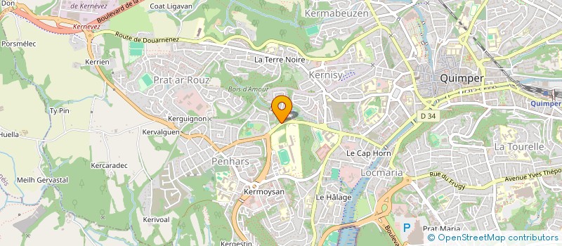 localisation de l'entreprise MADAME SYLVIE GUEVEL  QUIMPER