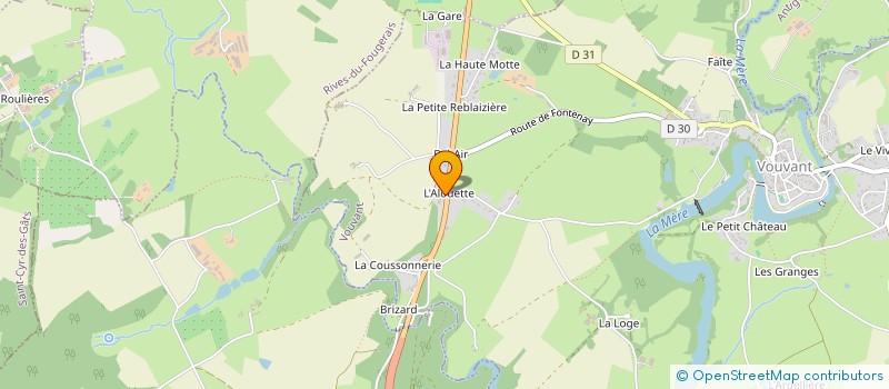 localisation de l'entreprise MADAME SYLVIE GUIGNARD  VOUVANT