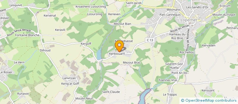 localisation de l'entreprise MADAME SYLVIE GUILLEMINEAU  LOPERHET