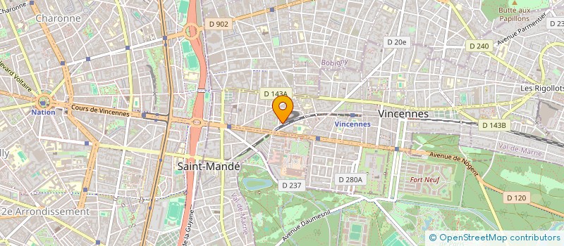localisation de l'entreprise MADAME SYLVIE HAGEGE à VINCENNES