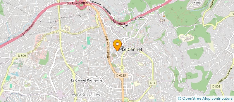 localisation de l'entreprise MADAME SYLVIE HARTER à LE CANNET