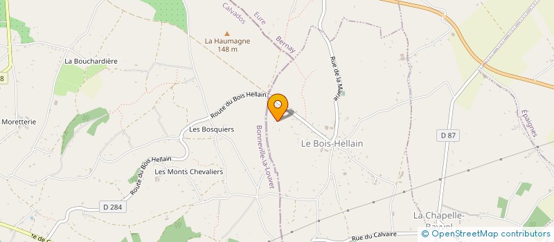 localisation de l'entreprise MADAME SYLVIE HELLOT  LE BOIS-HELLAIN