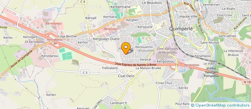 localisation de l'entreprise MADAME SYLVIE HERLEDAN  QUIMPERLE