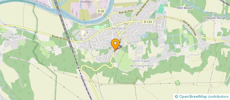 localisation de l'entreprise MADAME SYLVIE HOUILLE  VERBERIE