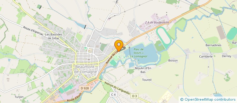 localisation de l'entreprise MADAME SYLVIE HUILLE  BEAUMONT-DE-LOMAGNE