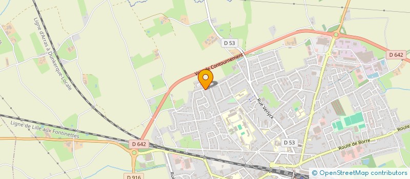 localisation de l'entreprise MADAME SYLVIE HUYGHE à HAZEBROUCK