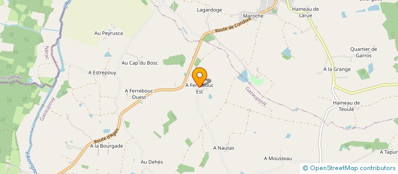 localisation de l'entreprise MADAME SYLVIE IRAGUE  GAZAUPOUY