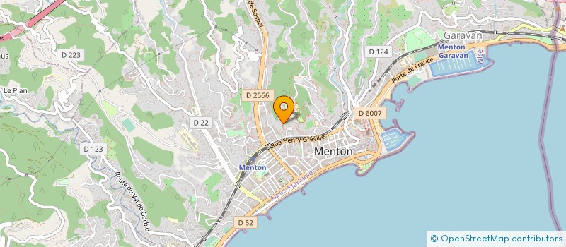 localisation de l'entreprise MADAME SYLVIE JACQUES  MENTON